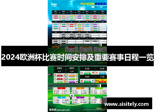 2024欧洲杯比赛时间安排及重要赛事日程一览